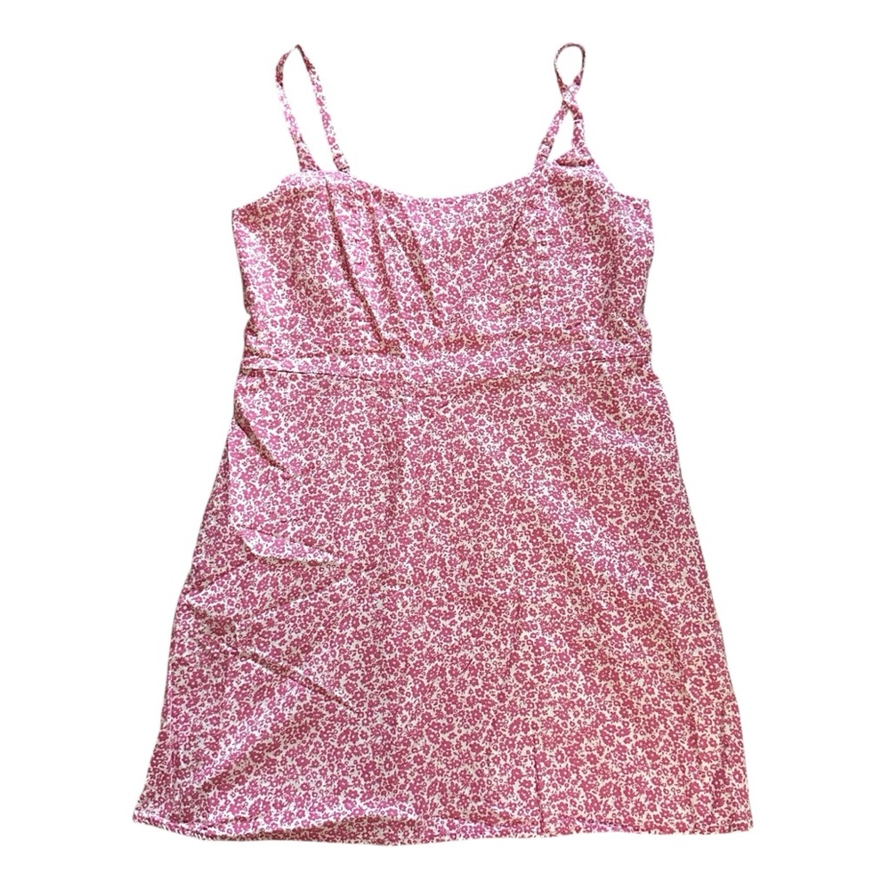 Old Navy Pink Floral Linen Dress